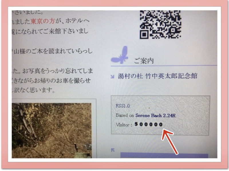 50万回のアクセスを達成 50万回のアクセスを達成
