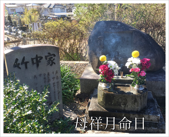 母の祥月命日に墓参 母の祥月命日に墓参